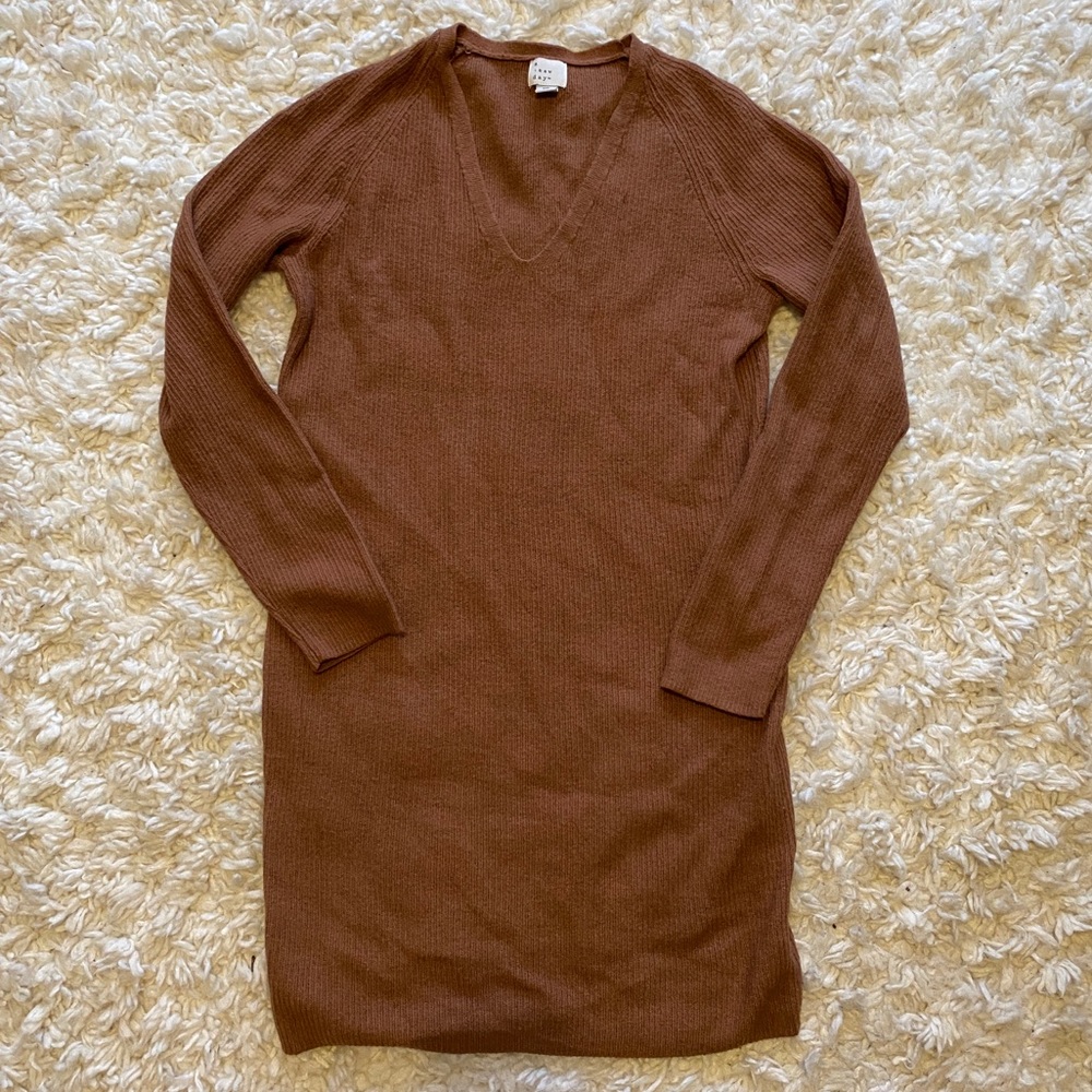 a new day Brown knit sweater dress